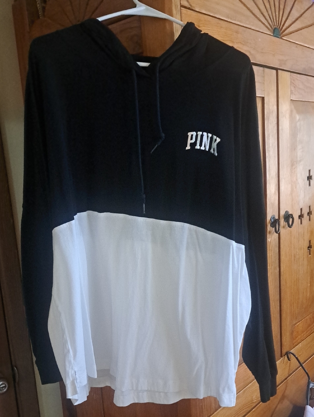 PINK By VS Black And White Hoodie